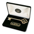 Black Presentation Box w/Gold Plated Key